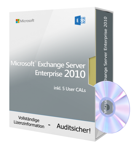 Microsoft Exchange Server Enterprise 2010 DVD incl. 5 User CALs