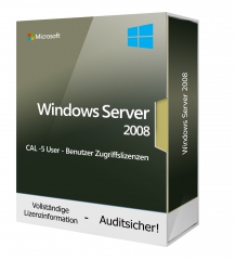 Microsoft Windows Server 2008 CAL -5 User - User Access License Download